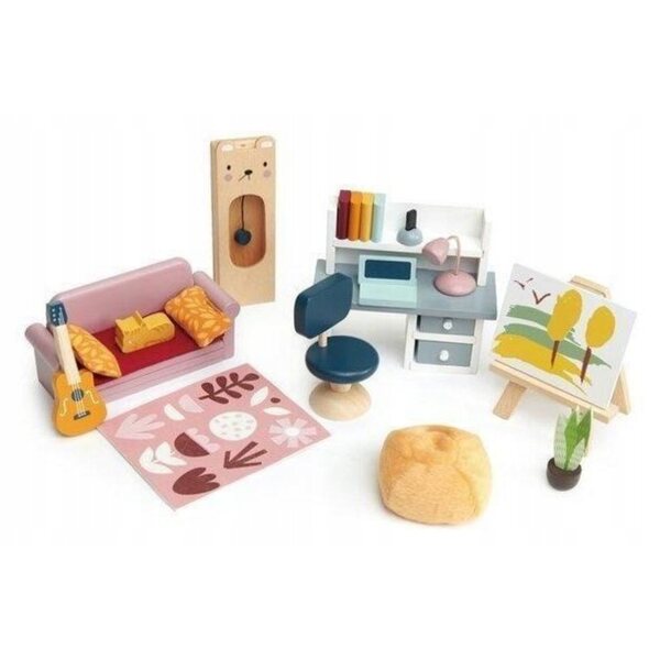 Mobili in legno per casa delle bambole - Camera per adolescenti Tender Leaf Toys