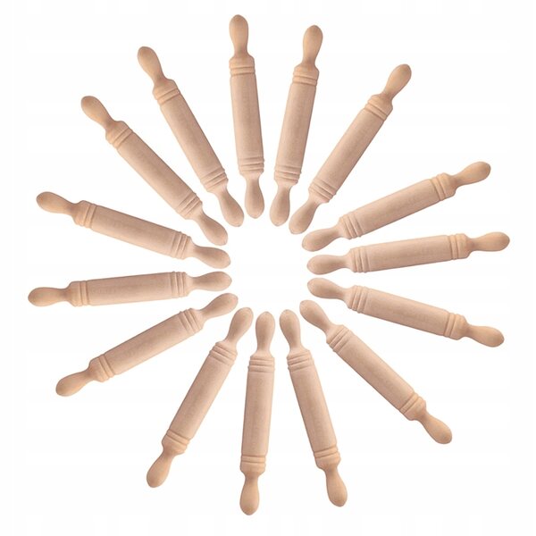 20 Miniatur-Holzrollen für Knete und Dekoration, 5 cm
