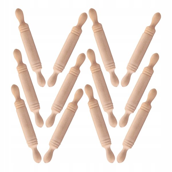 20 Miniatur-Holzrollen für Knete und Dekoration, 5 cm