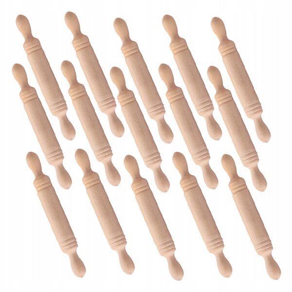 20 Miniatur-Holzrollen für Knete und Dekoration, 5 cm