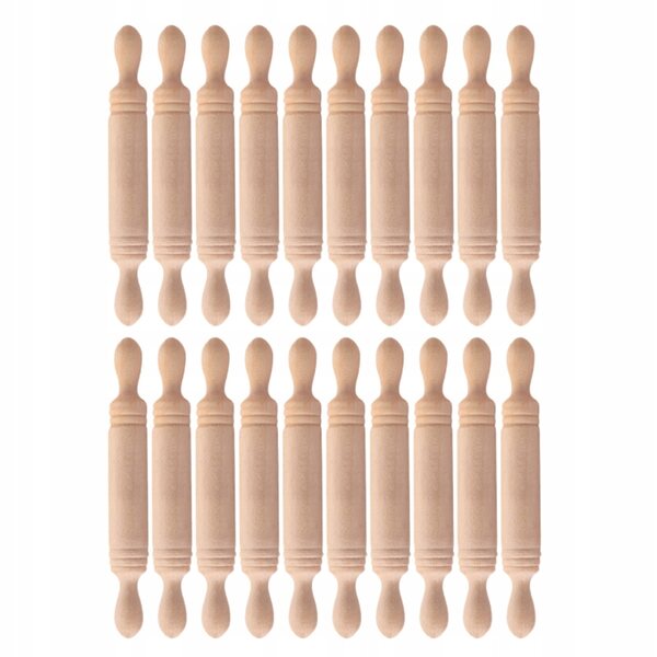 20 Miniatur-Holzrollen für Knete und Dekoration, 5 cm