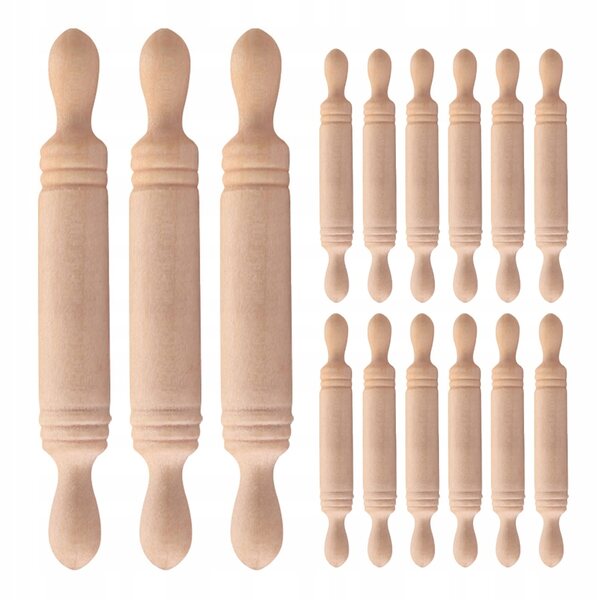 20 Miniatur-Holzrollen für Knete und Dekoration, 5 cm
