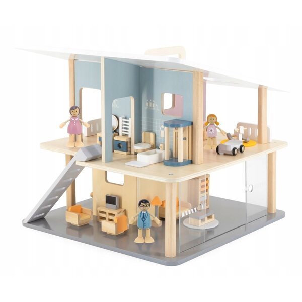 Viga PolarB Badezimmermöbel-Set aus Holz für Puppenhaus 3+