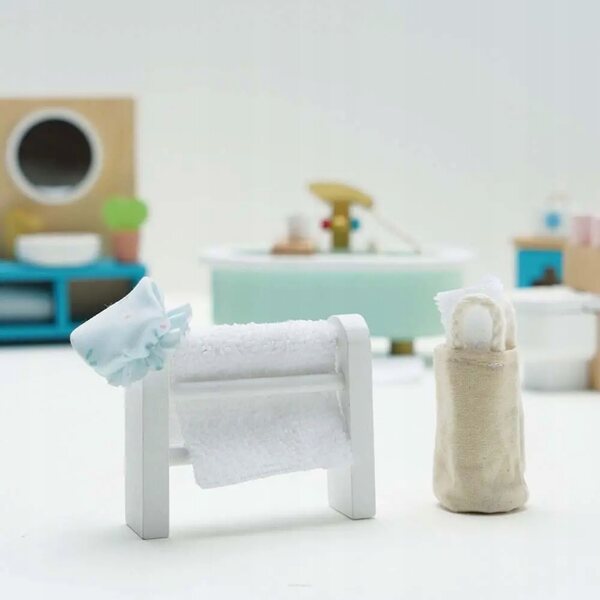 Daisylane Le Toy Van Puppenhaus-Badezimmermöbel-Set aus Holz