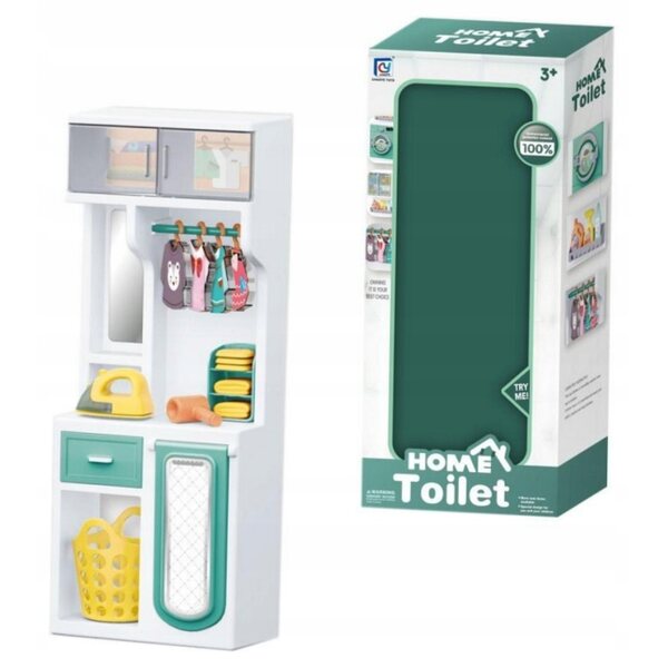 Set mobile da bagno Askato con asse da stiro e accessori in plastica