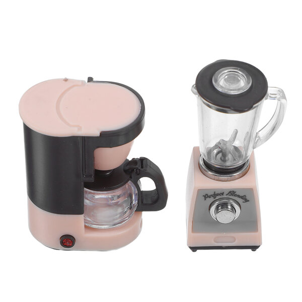Set Accessori Cucina per Casa delle Bambole con Mini Ekspress e Blender Rosa