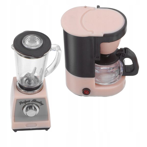 Set Accessori Cucina per Casa delle Bambole con Mini Ekspress e Blender Rosa