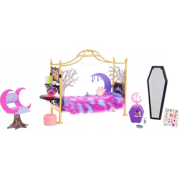 Set Monster High Clawdeen Wolf Camera da Letto con Letto e Accessori per Bambini 4+