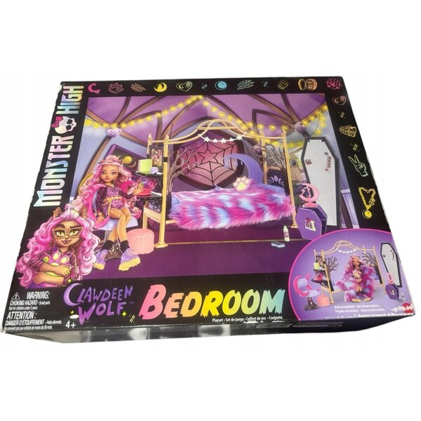 Set Monster High Clawdeen Wolf Camera da Letto con Letto e Accessori per Bambini 4+