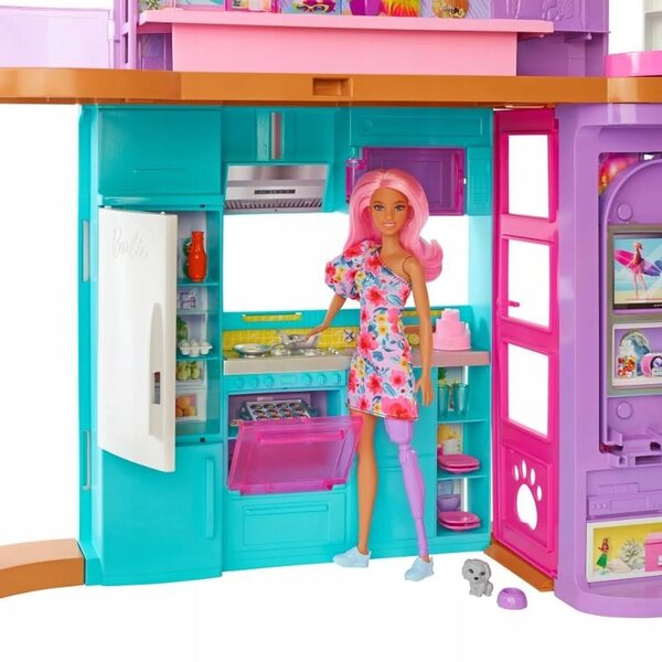 Barbie Villa Holiday Puppenhaus mit 30 Spielteilen, 2 Ebenen