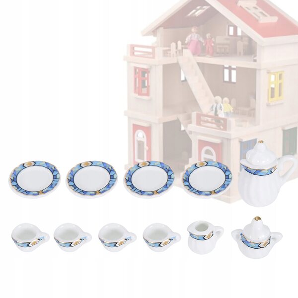 Set Miniature Accessori Cucina e Articoli Alimentari per Casa delle Bambole 15 pezzi