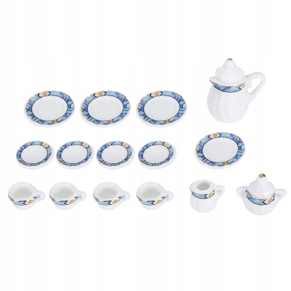 Set Miniature Accessori Cucina e Articoli Alimentari per Casa delle Bambole 15 pezzi