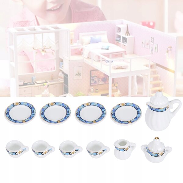Set Miniature Accessori Cucina e Articoli Alimentari per Casa delle Bambole 15 pezzi