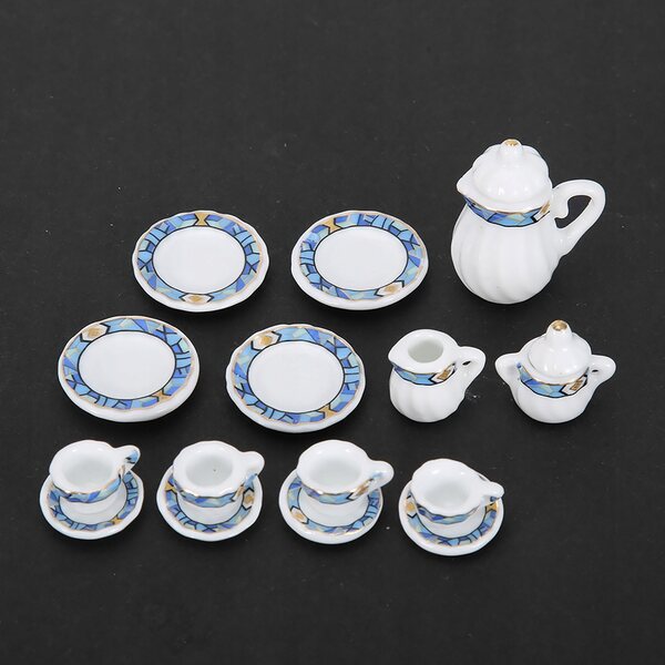 Set Miniature Accessori Cucina e Articoli Alimentari per Casa delle Bambole 15 pezzi