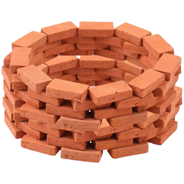 Set 150 Mini Mattoni Rossi in Argilla per Modellismo e Decorazioni Realistiche