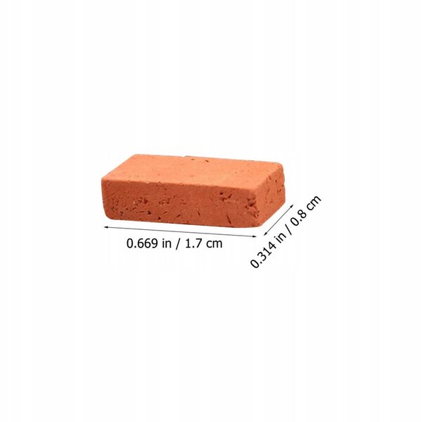Set 150 Mini Mattoni Rossi in Argilla per Modellismo e Decorazioni Realistiche