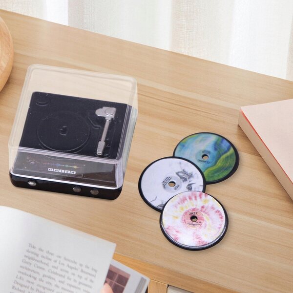 Mini lettore CD in miniatura per casa delle bambole scala 1:6 e 1:12