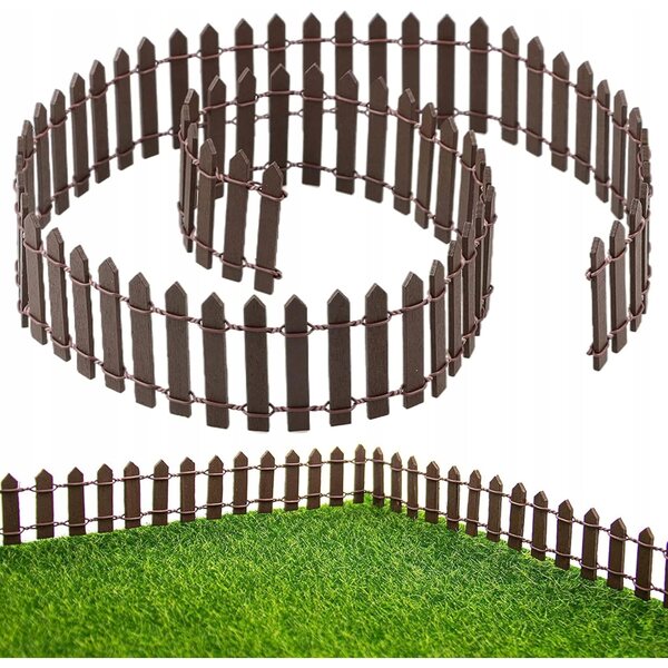 Mini Recinzione in Legno 90x5 cm per Giardino, Decorazioni e Modellismo