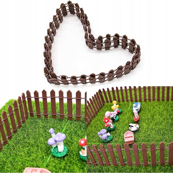 Mini Recinzione in Legno 90x5 cm per Giardino, Decorazioni e Modellismo