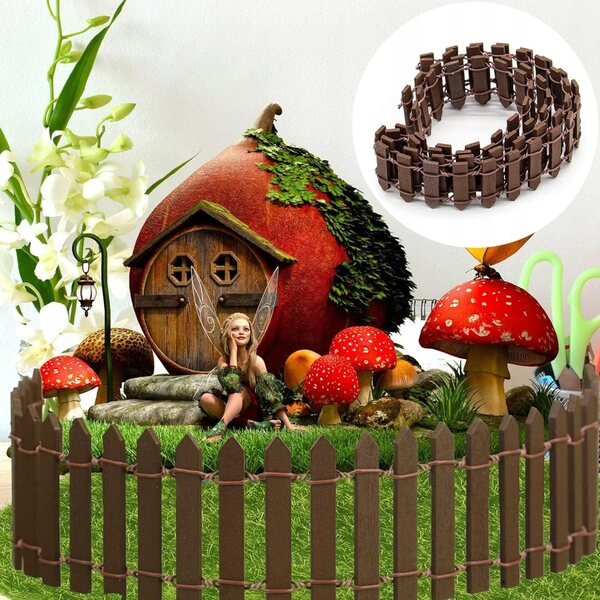Mini Recinzione in Legno 90x5 cm per Giardino, Decorazioni e Modellismo