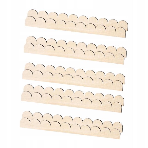 10x Fächerförmige Holzdekorleisten 40x4x0,3 cm zum Selbermachen