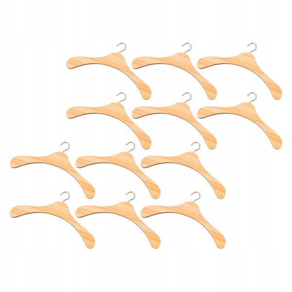 Set 12 Mini Appendini in Legno per Abiti di Bambole, Organizza il Guardaroba