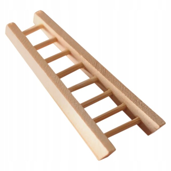 Mini Drabina in Legno per Casa delle Bambole - Accessorio Decorativo Realistico