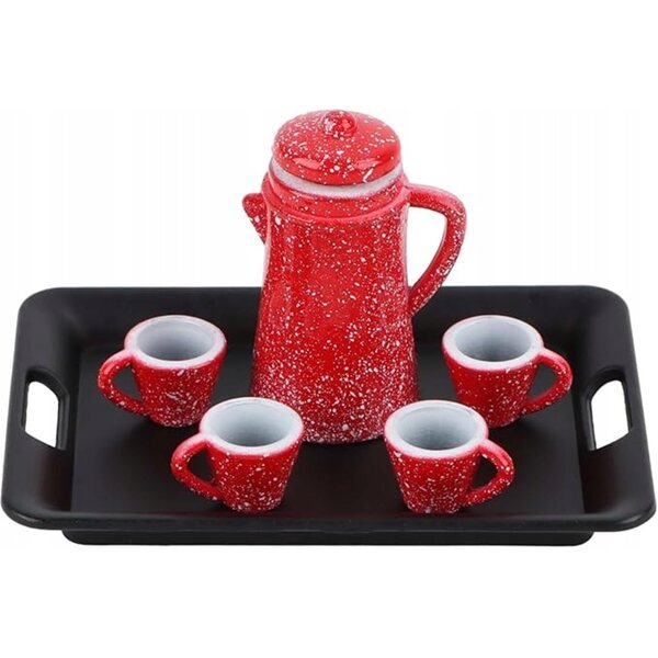 Miniatur-Tee- und Kaffeeservice-Set aus Vintage-Porzellan, 6-teilig
