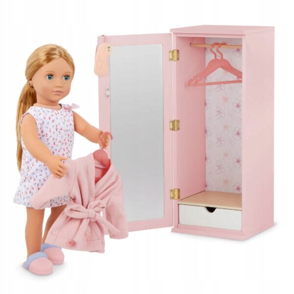 Our Generation Fashion Closet – Eleganter Holzschrank für 46 cm große Puppen