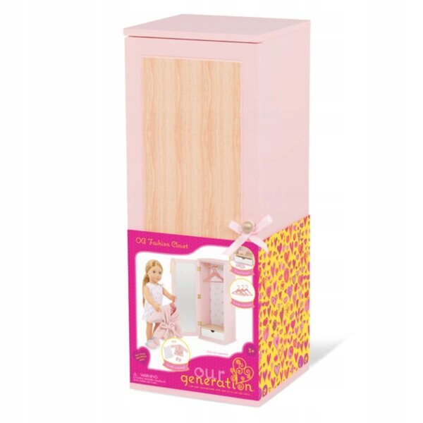Our Generation Fashion Closet – Eleganter Holzschrank für 46 cm große Puppen