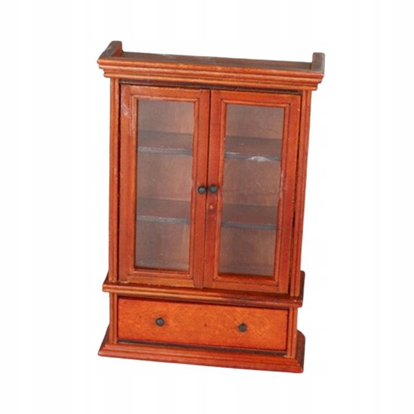 Miniatura mobile libreria in legno per casa delle bambole 1:12 vintage