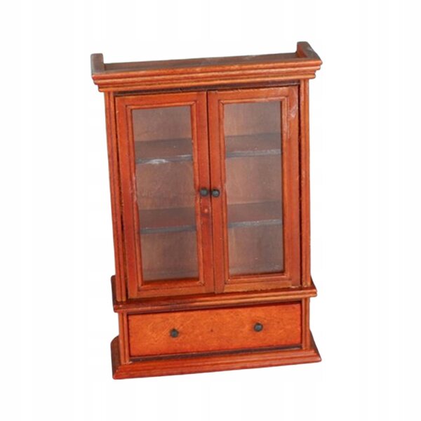 Miniatura mobile libreria in legno per casa delle bambole 1:12 vintage