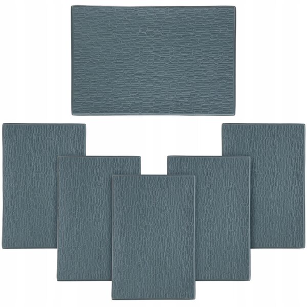 Miniatuur decoratieve tegels in blauw PVC voor modellering en scenografie