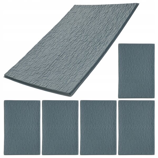 Miniatuur decoratieve tegels in blauw PVC voor modellering en scenografie
