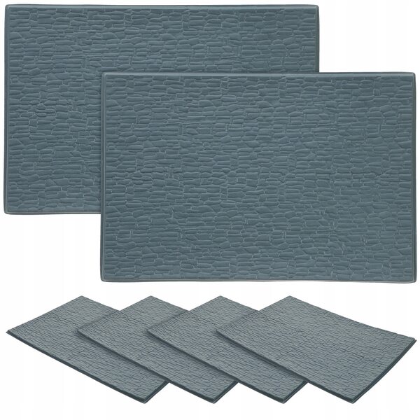 Miniatuur decoratieve tegels in blauw PVC voor modellering en scenografie