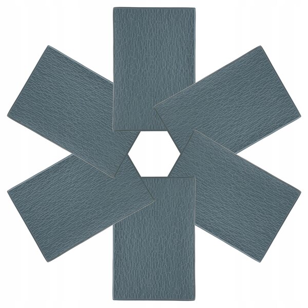 Miniatuur decoratieve tegels in blauw PVC voor modellering en scenografie