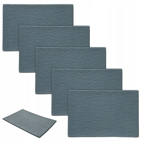 Miniatuur decoratieve tegels in blauw PVC voor modellering en scenografie