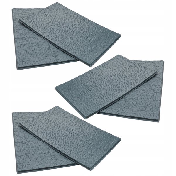 Miniatuur decoratieve tegels in blauw PVC voor modellering en scenografie