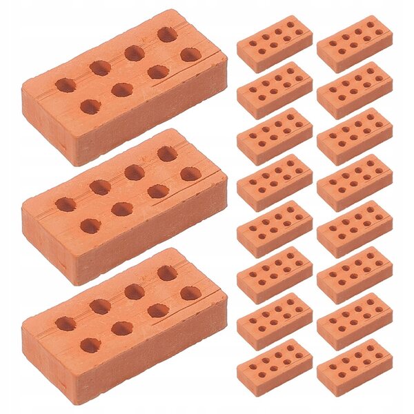 Mini blocchi da costruzione, mattoncini in ceramica per decorazioni e modelli, 100 pezzi