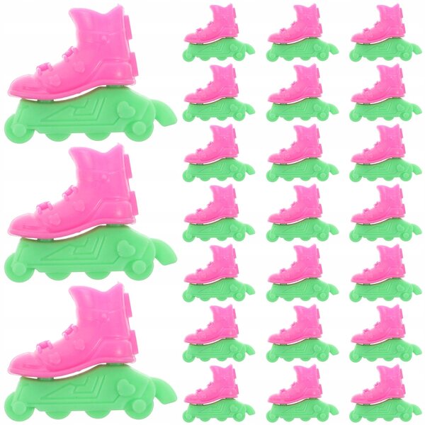 10 Paar bunte Mini-Puppenschlittschuhe – realistisches und leichtes Zubehör