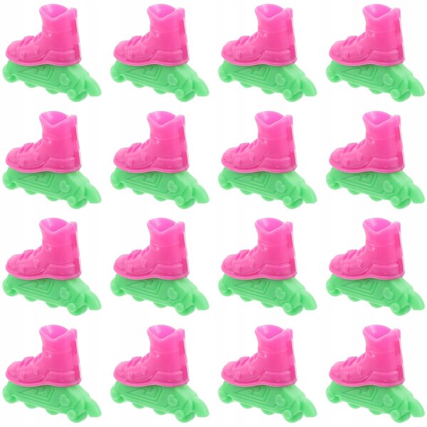 10 Paar bunte Mini-Puppenschlittschuhe – realistisches und leichtes Zubehör