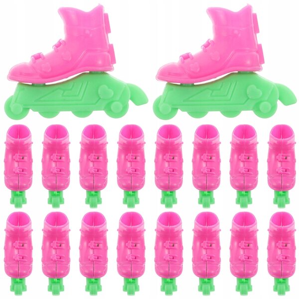 10 Paar bunte Mini-Puppenschlittschuhe – realistisches und leichtes Zubehör