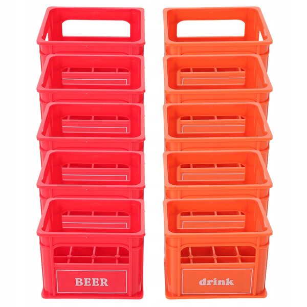 Set 10 Mini Ceste Leggere per Birra per Case delle Bambole e Micro Ambienti