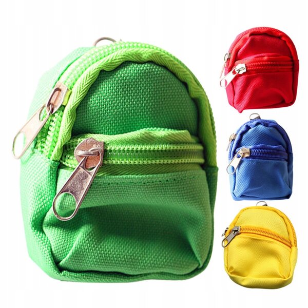 Set 4 Mini Zainetti in Tessuto per Case delle Bambole e Decorazioni