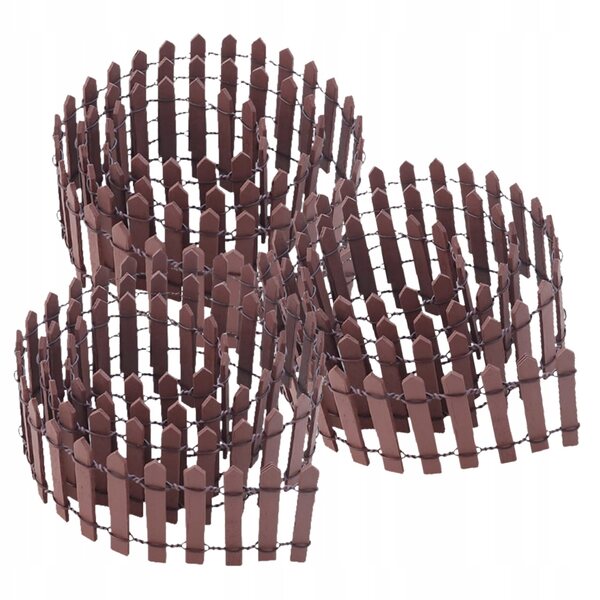 Mini Recinzioni in Legno per Decorazioni Giardino e Case delle Bambole - Set 3 Pezzi