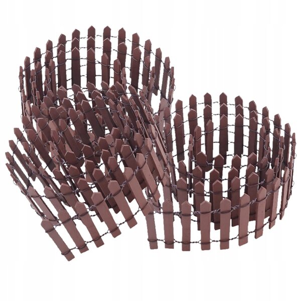 Mini-Holzzäune für Gartendekorationen und Puppenhäuser – Set mit 3 Teilen