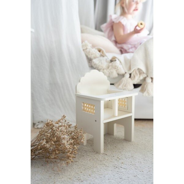 Holzhochstuhl für Jabadabado-Puppen, beige, für Kinder ab 3 Jahren