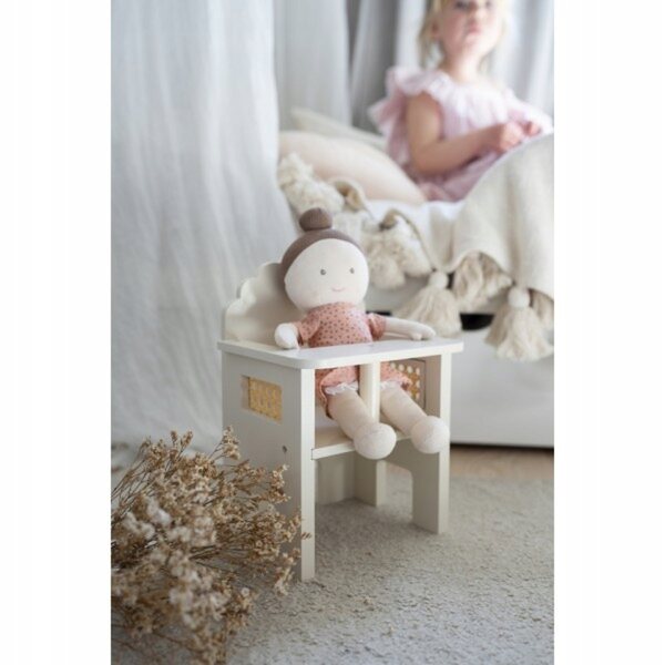 Holzhochstuhl für Jabadabado-Puppen, beige, für Kinder ab 3 Jahren