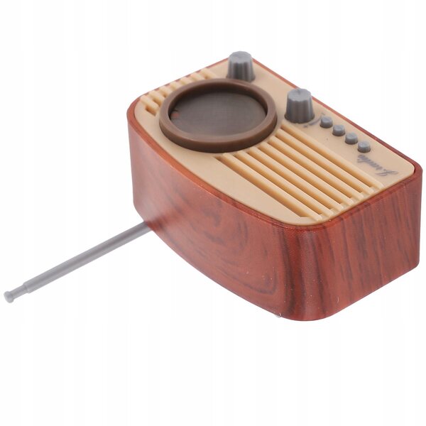 Mini Radio Vintage in Plastica per Decorazioni Miniature Casa 4,4x2,2x2 cm