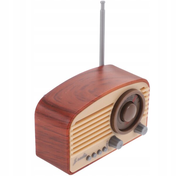 Mini Radio Vintage in Plastica per Decorazioni Miniature Casa 4,4x2,2x2 cm